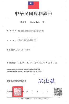產品特色 MMT肌肉神經能量測試專利證書