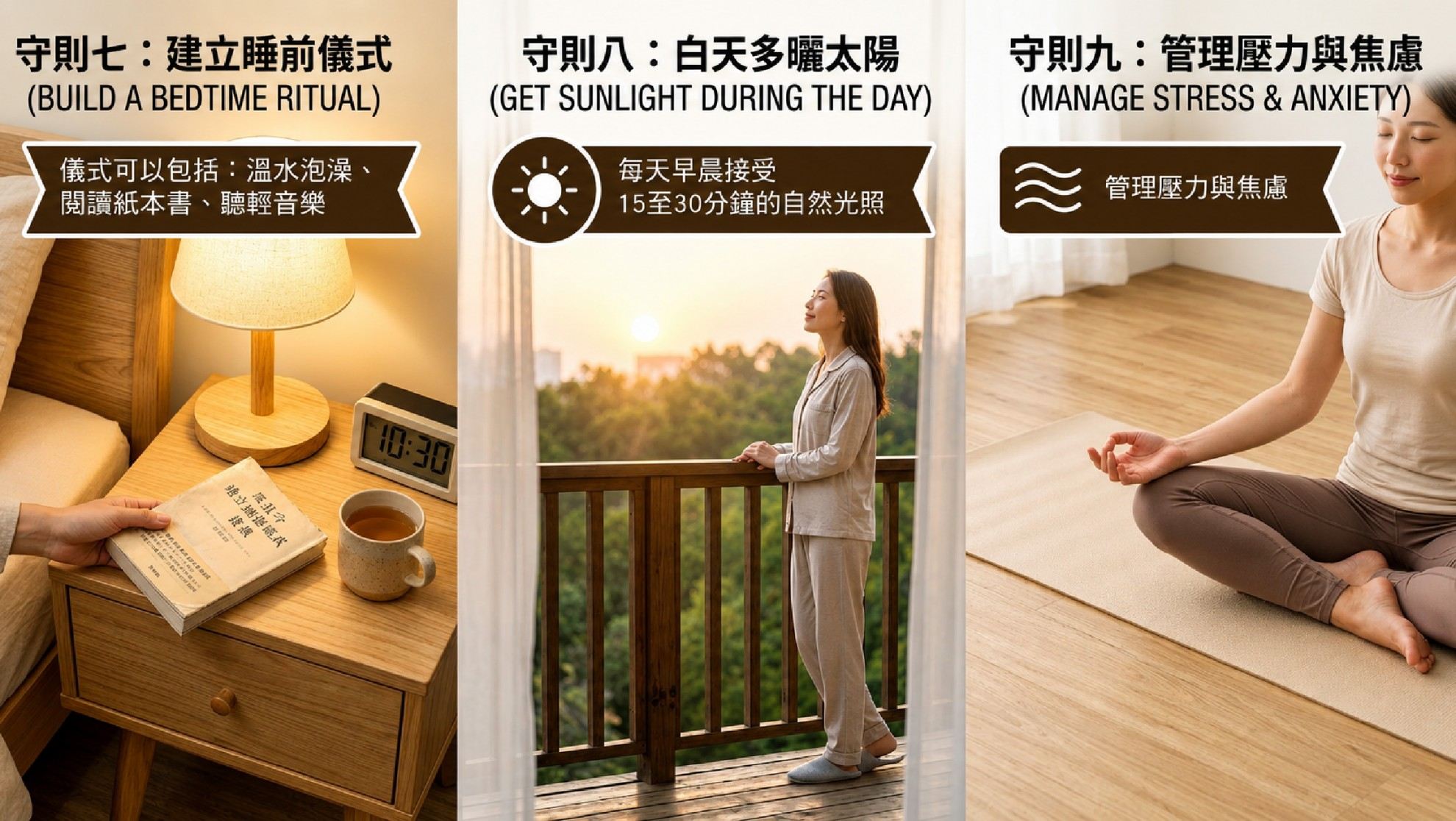 睡眠的十二項守則，改善你的睡眠品質